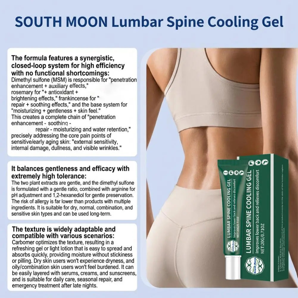 Lumbar Spine Cooling Gel Improve Lower Back Relieve Discomfort Gentle Comfortable Body Daily Maintenance Topical Application Gel
