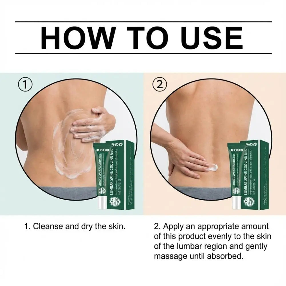 Lumbar Spine Cooling Gel Improve Lower Back Relieve Discomfort Gentle Comfortable Body Daily Maintenance Topical Application Gel